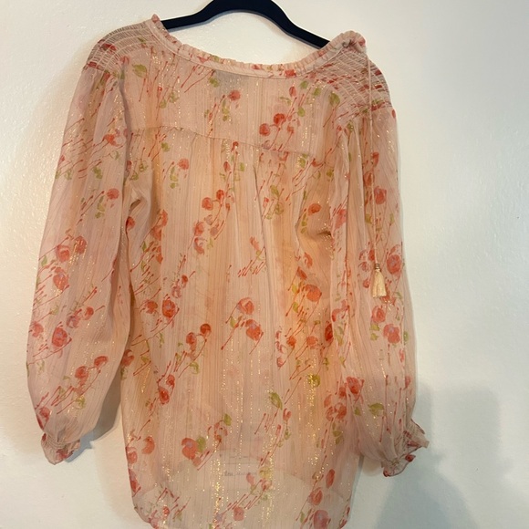 Paige Indira After
Glow Peach Sheer
Blouse Size S - Picture 5 of 9